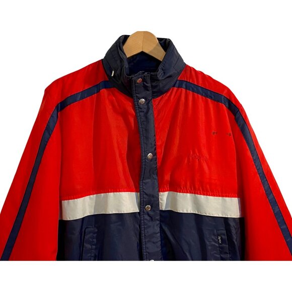 APEX Blue, Red & White Vintage Men’s Athletic Sport Jacket Sz. L (80s, 90s) - Picture 6 of 11
